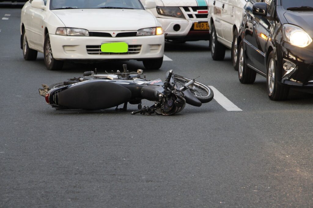 Glendale motorcycle accident lawyer helping an injured rider after a serious motorcycle crash