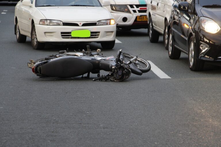 Glendale motorcycle accident lawyer helping an injured rider after a serious motorcycle crash