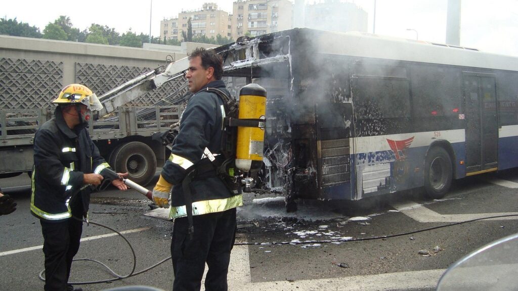 Commercial Vehicle Accident at the main road