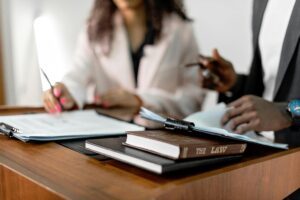 Client consulting with Babaians Law Firm about a catastrophic injury case in Glendale.