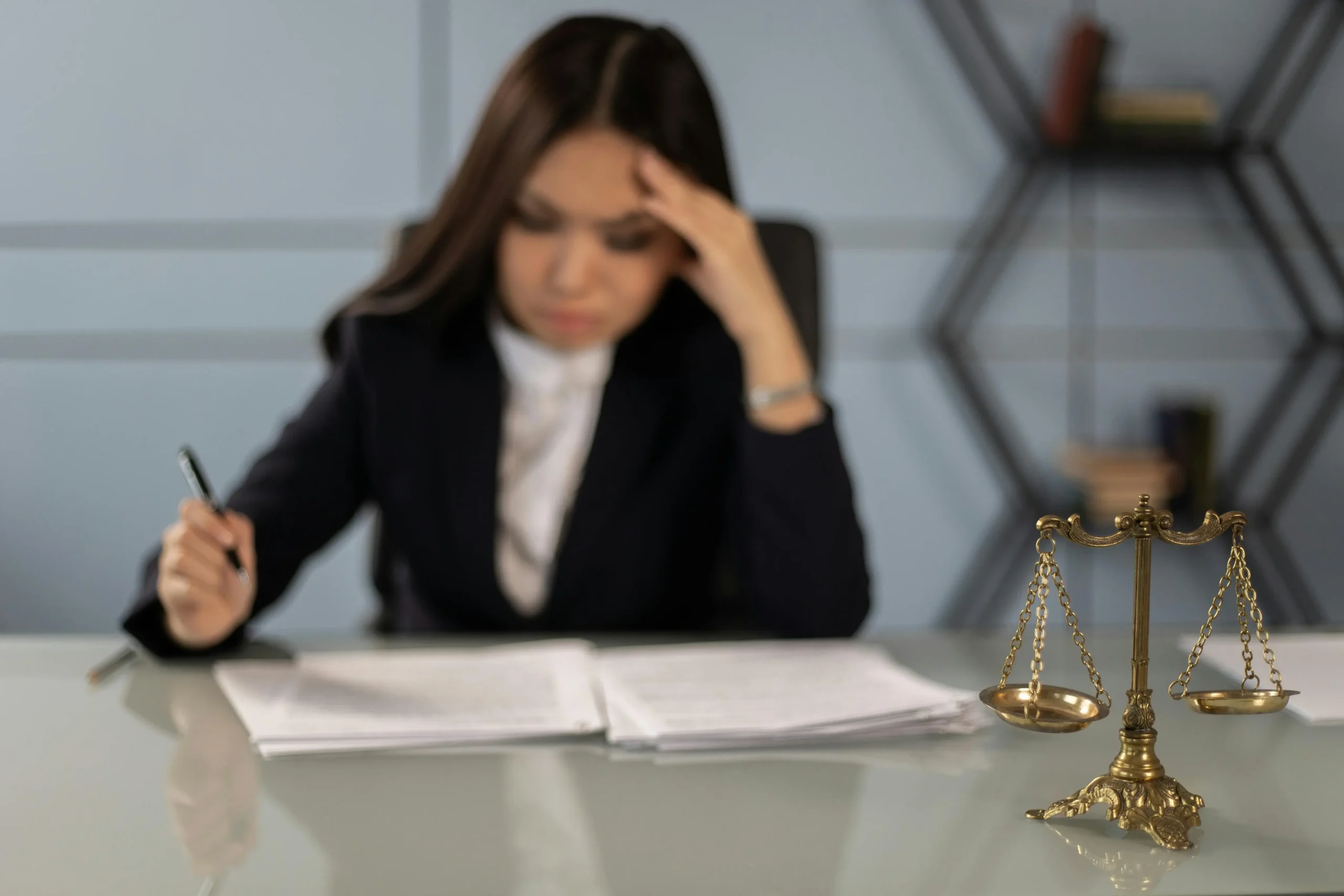 Eagle Rock premises liability lawyer (1) Eagle Rock personal injury attorney reviewing case files.